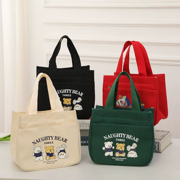 2026 New Handbag Cross-Border Trendy Casual Shoulder Bag Personalized Printed Canvas Bag Handbag Wholesale