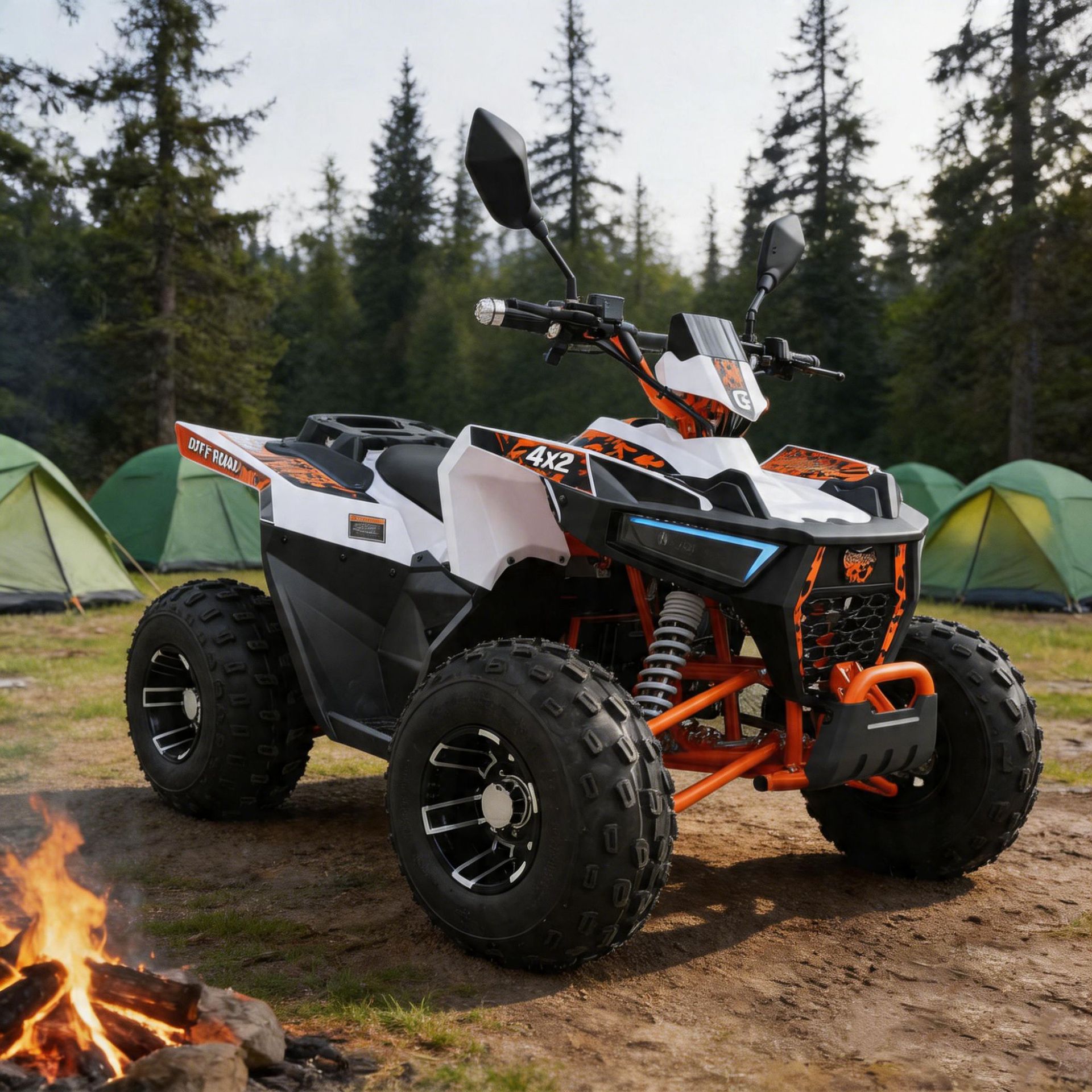 Shunrui brand electric ATV all-terrain beach vehicle for scenic area operations, adult mountain bike, four-wheel motorcycle