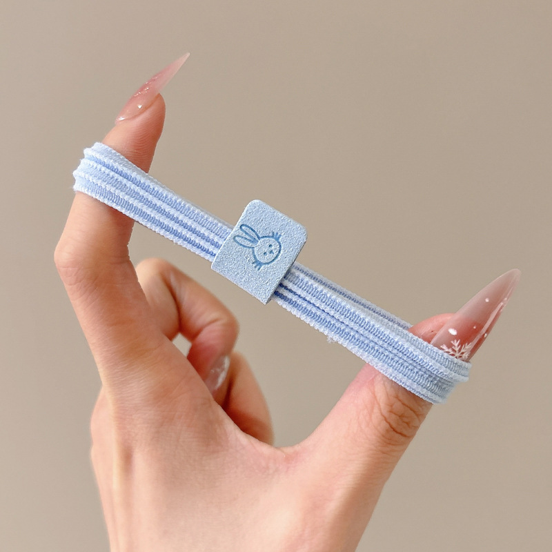 Cuerdas de cabello azul de sal de mar mujeres sin costuras, cuerdas de cabeza de alta elasticidad, anillo de cabello de correa simple y duradero, tocado de niña encantador