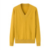 100% Cashmere sweater Autumn and winter leisure time Easy keep warm Cardigan Solid V-neck Base coat sweater Manufactor