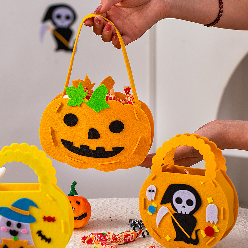 halloween pumpkin portable candy bag candy bag kindergarten children gift scene layout decoration props gift