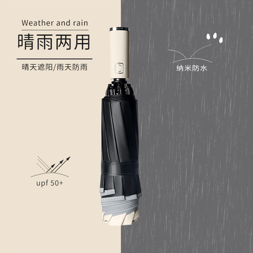 Umbrella wholesale automatic umbrella for women in summer, sunny and rainy, sun protection, UV protection, men's folding parasol