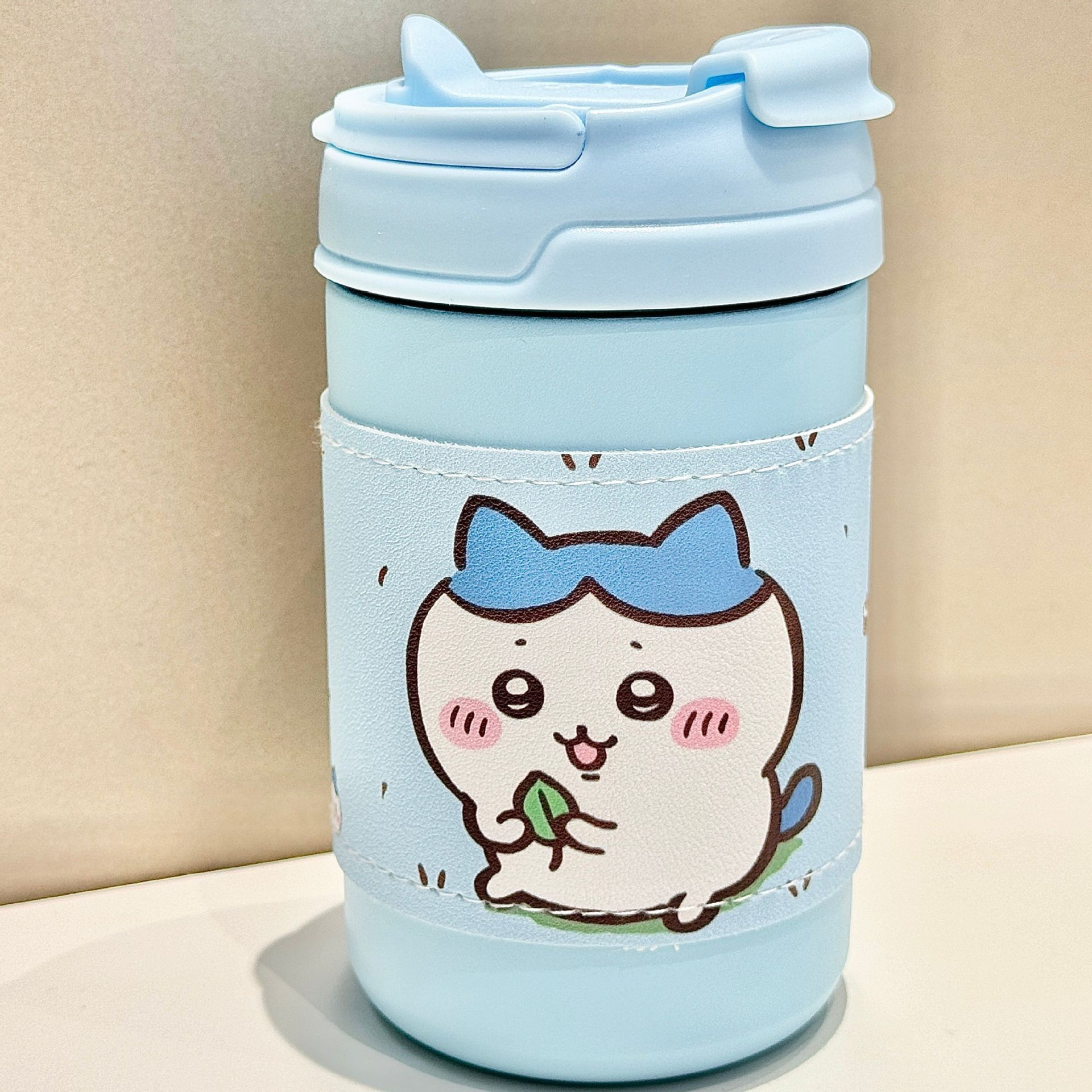 치이카와 하치와레 이중 음용구 보온병 스테인리스 티 거름망 온도표시 텀
