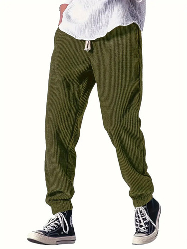 Amazon AliExpress Men's Autumn/Winter Thick Checked Sports Casual Long Pants Warm Casual Versatile