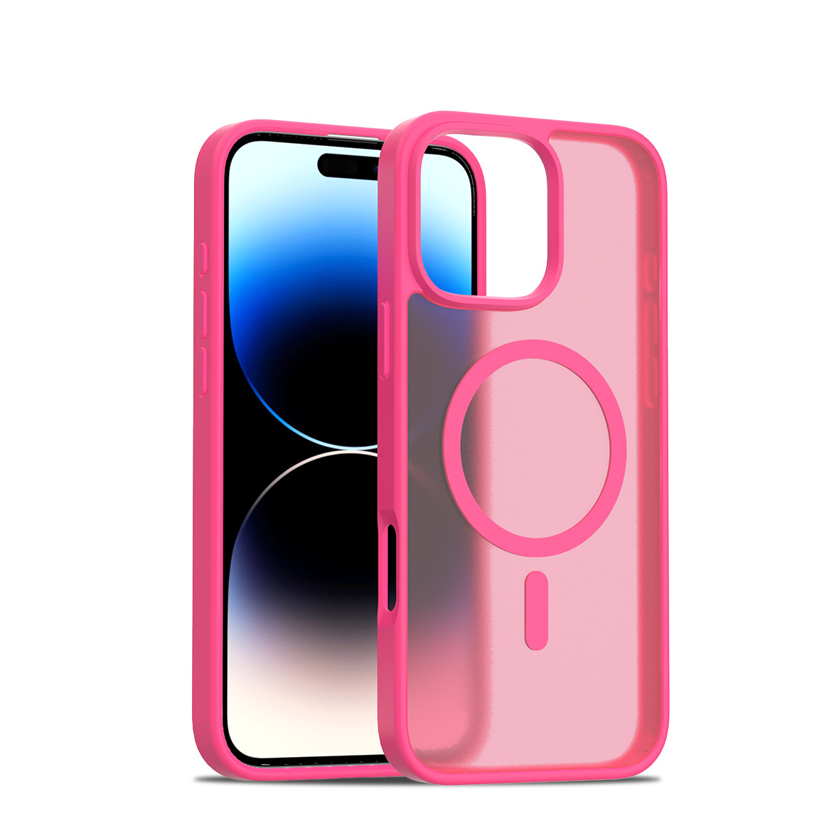 Funda para teléfono móvil iPhone16Promax para uso transfronterizo Escudo plateado Funda de piel esmerilada semitransparente 2.0 Funda protectora magnética