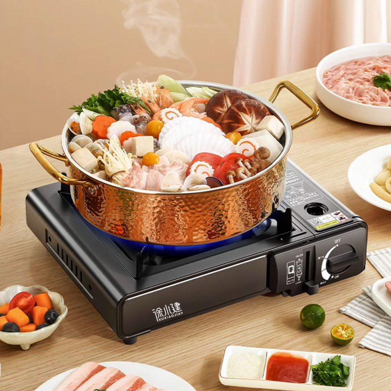 Horno de casete Horno de gas portátil para acampar al aire libre Horno magnético Caska Horno de olla caliente Estufa de campo Estufa de gas