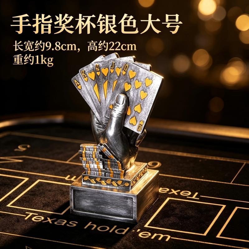 Texas poker medalla en forma de mano titular de la medalla de resina material trofeo regalo