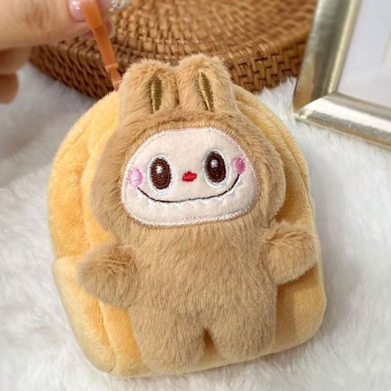 漫画ぬいぐるみバニーマット人形ペンダント女の子小銭入れカードバッグ装飾キーホルダービーズチェーンペンダント|undefined
