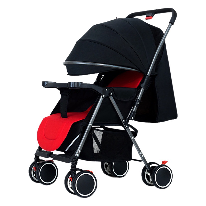 Cochecito engrosado para bebés Cochecito de bebé ligero y reclinable Cochecito para niños Se puede montar en un paisaje alto y se puede plegar en ambas direcciones para caminar bebé