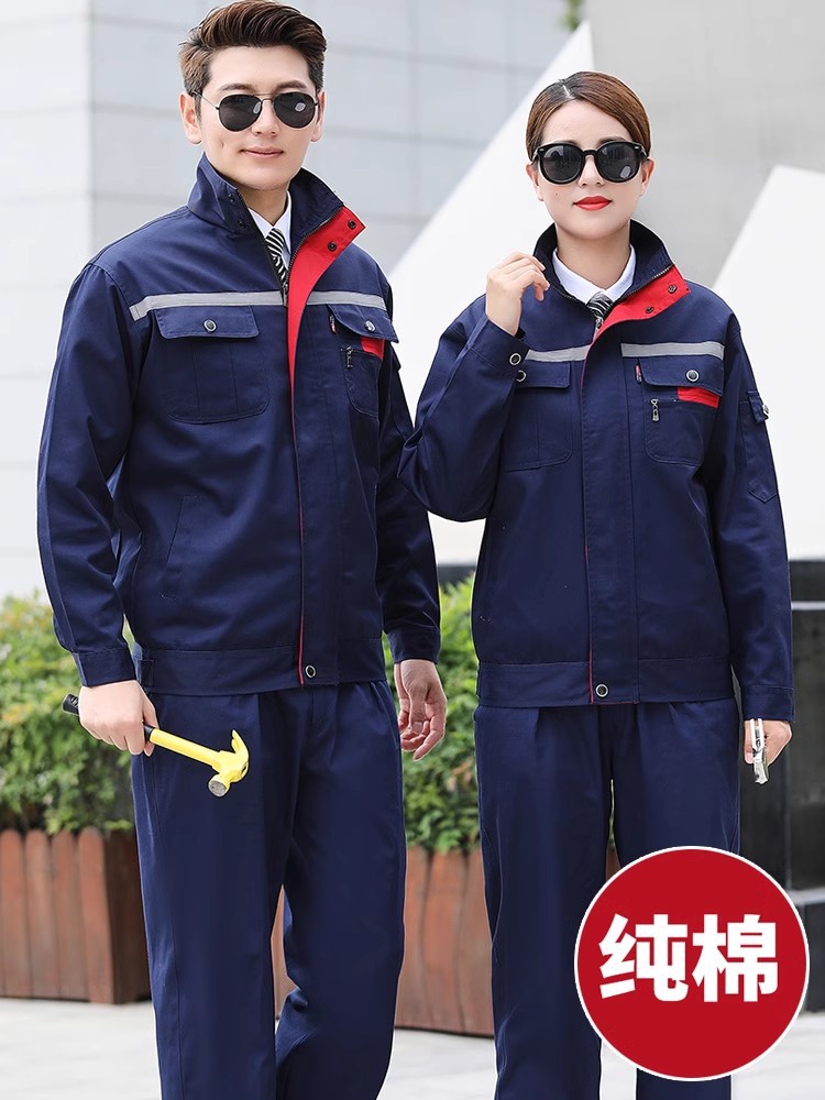 Trajes de trabajo de algodón para hombres, ropa de protección laboral, chaqueta resistente al desgaste, primavera y otoño, soldador de algodón de manga larga, escaldado