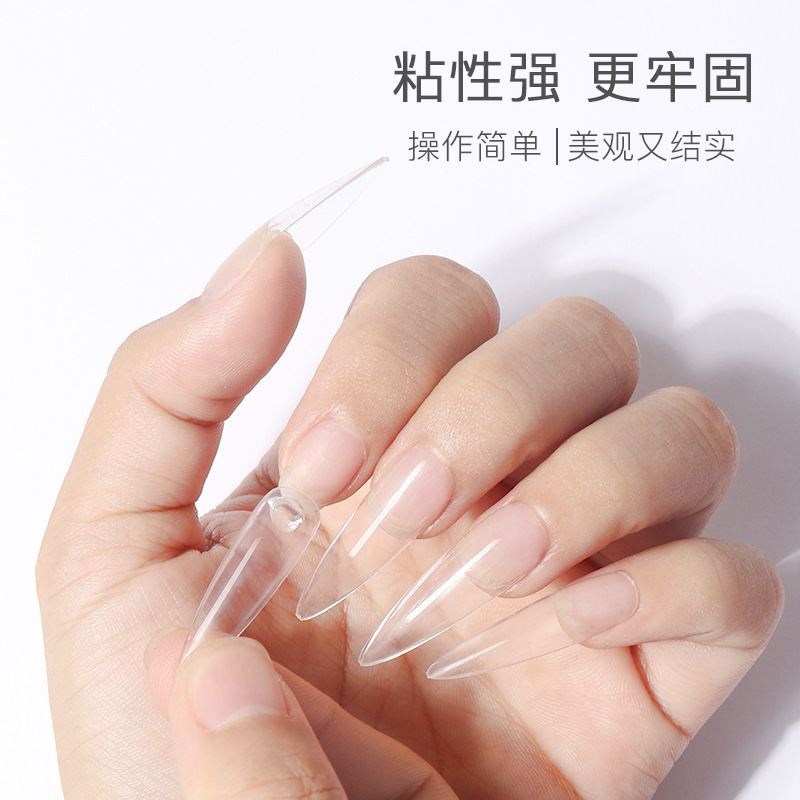 Parche de manguera de uñas pegamento hoja de uñas Pegamento negro tecnología hoja de uñas pegamento adhesivo parche de uñas desmontable no dañan uñas