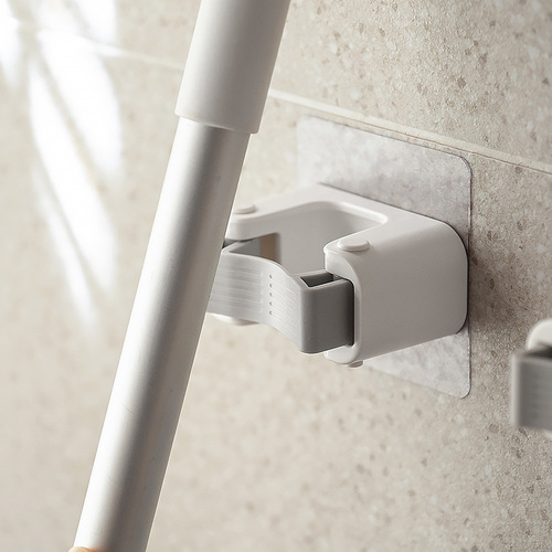 Soft glue mop hook, punch-free, wall-mounted, bathroom bathroom mop rack, traceless buckle storage rack, mop clip cross-border