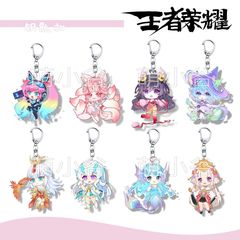 King of Glory 漫画ヒロイン Da Ji Xiaoqiao Yao かわいい透明アクリル両面キーホルダーペンダント