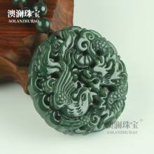 厂家批发新疆和田玉龙凤吊坠 和田青玉龙凤呈祥手链项链礼品