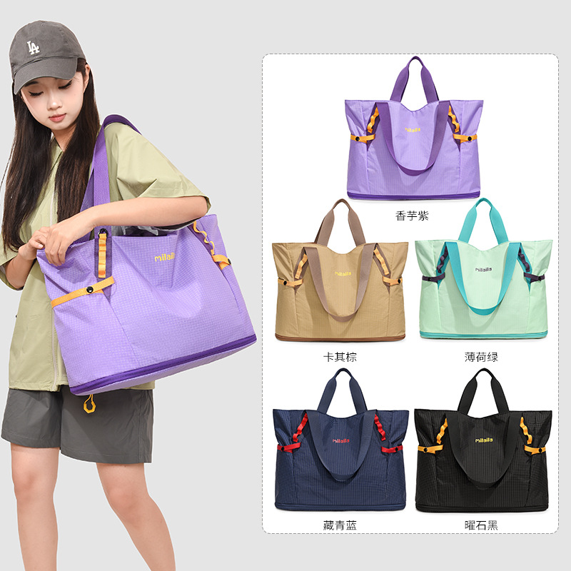 Wholesale lightweight large-capacity travel bag, unisex fitness yoga bag with separate compartments for wet and dry items, shoulder bag for organizing luggage