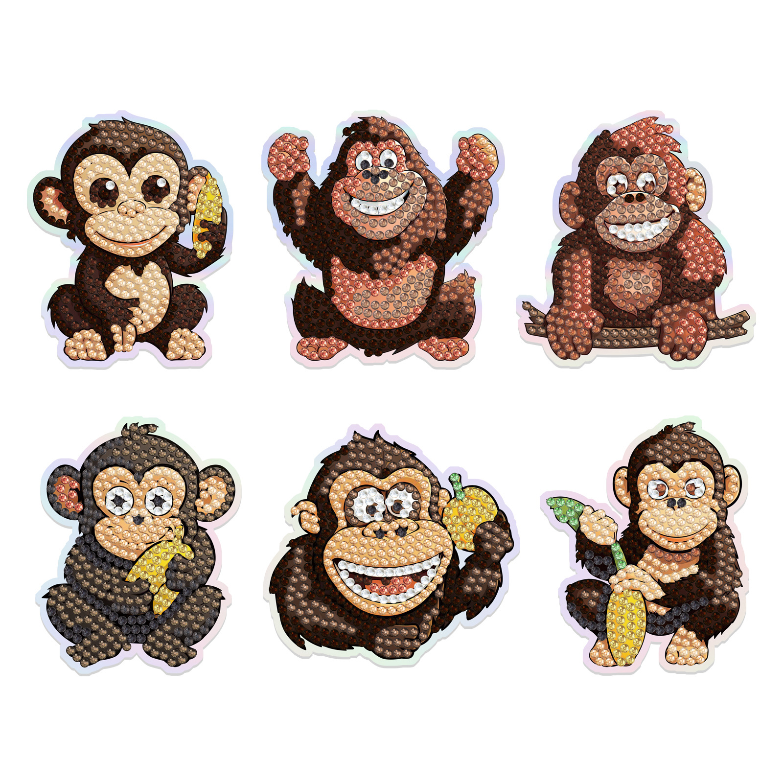 Ventas transfronterizas mejores pinturas de diamantes hechas a mano artesanías de dibujos animados animales suaves pegatinas magnéticas multi-pieza pegatinas de refrigerador de cocina