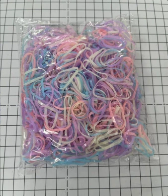 Saç üçün rezinlər Thickeneded Hair Tie Disposable High - jelly-color-1000-pieces-bagged