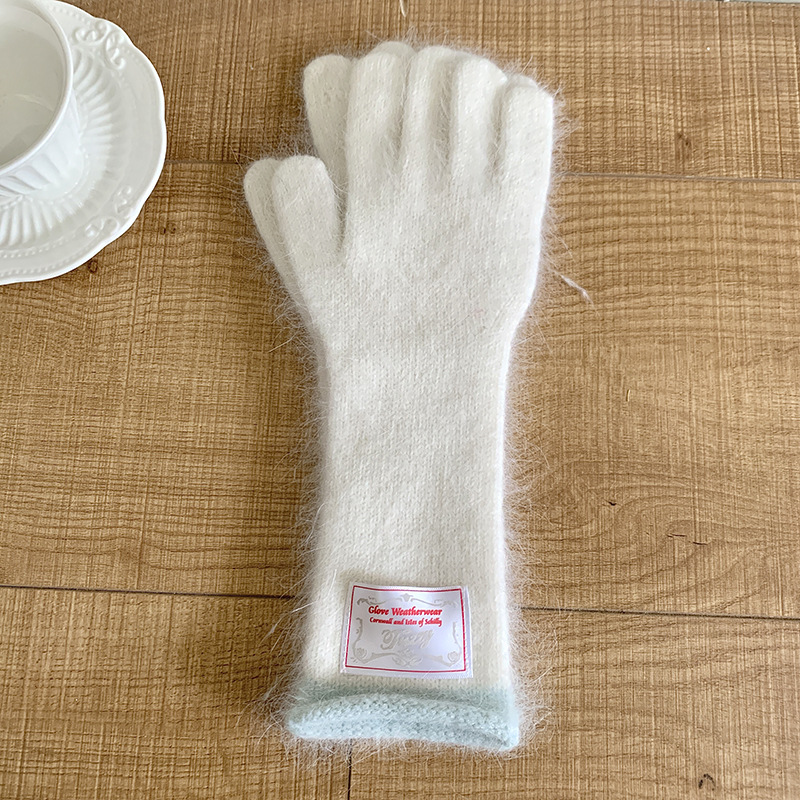 Guantes de ciclismo invierno caliente 2025 nuevo estilo de todo tipo grueso alargado glutinoso suave pantalla táctil guantes de lana al por mayor