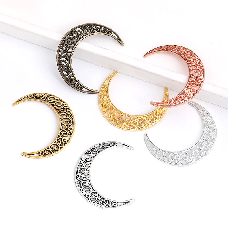 Оптовая продажа полый узор луна подвеска модная подвеска завод прямые продажи DIY оптом 37x30x1mm