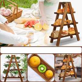 跨境现货木质托盘桌面多层火锅店食材收纳架寿司蛋糕展示架