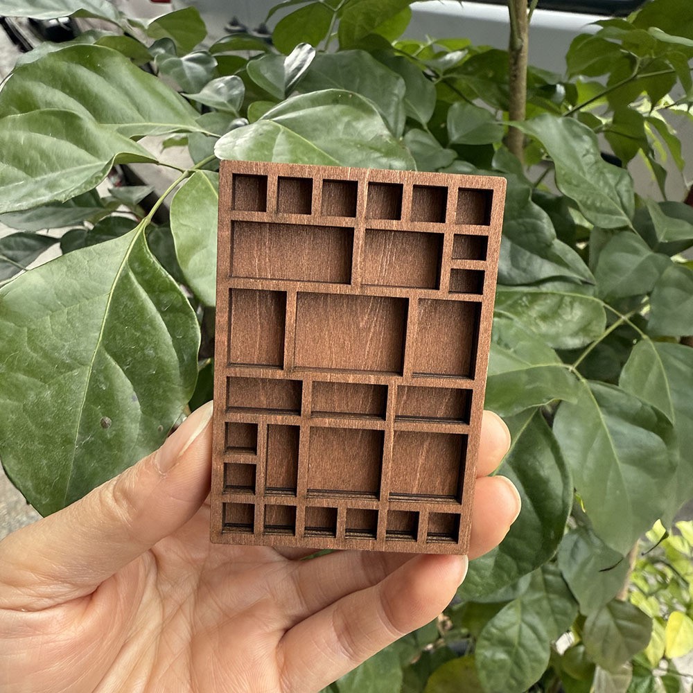 跨境 Miniature Trinket Shelf 木质微型珠宝架 矿石标本收纳摆件