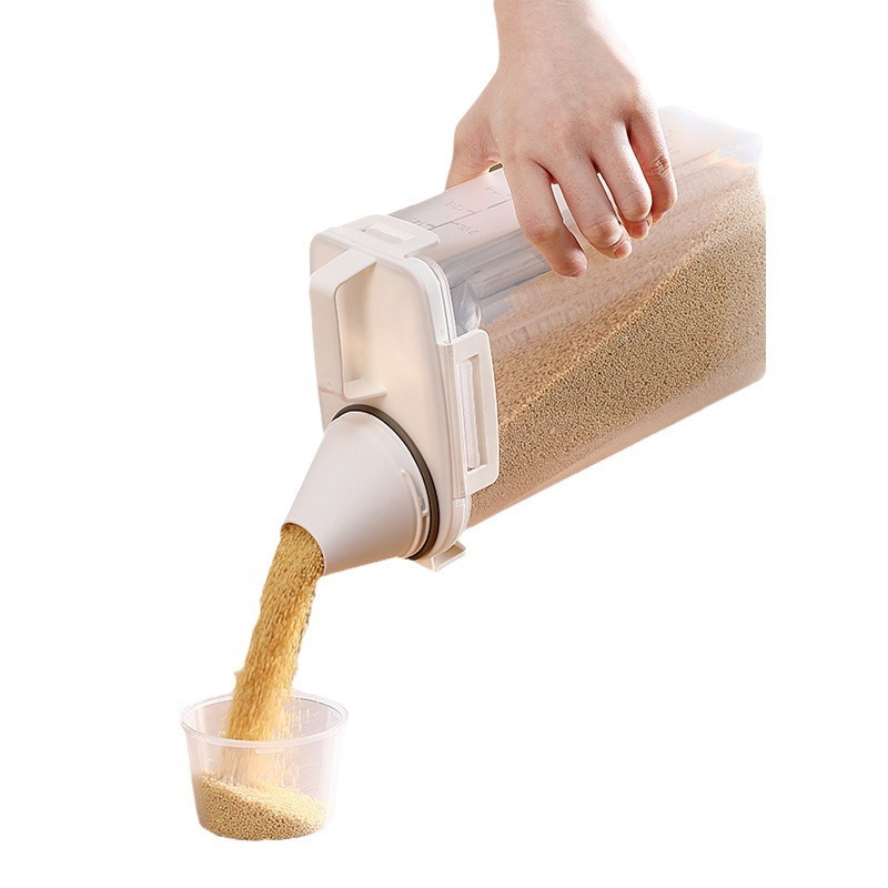 Tanque de almacenamiento de cubo de arroz, a prueba de insectos y humedad para el hogar, tanque de almacenamiento de harina sellado, caja de almacenamiento de granos integrales de arroz de grado alimenticio