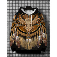E 36694 Indian 3D print hoodie ӡ�ڰ���ӡ����ñ���羳��