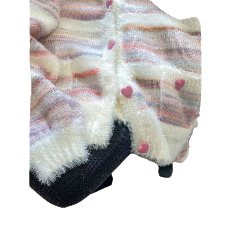 24 invierno Puyuan agua dulce dulce otoño nueva camiseta de la niña usar amor colorido