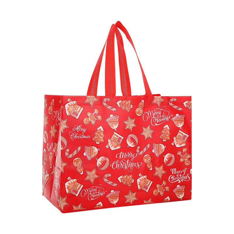 Bolso no tejido de Navidad bolso de mano logotipo personalizado gran película de dibujos animados transfronterizos alta sensación bolsa de embalaje de regalo