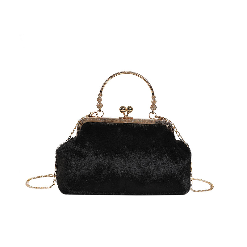 Otoño e Invierno bolso de La felpa ins moda perla bolso de hombro de alta calidad personalidad diseño cadena bolsa para las mujeres