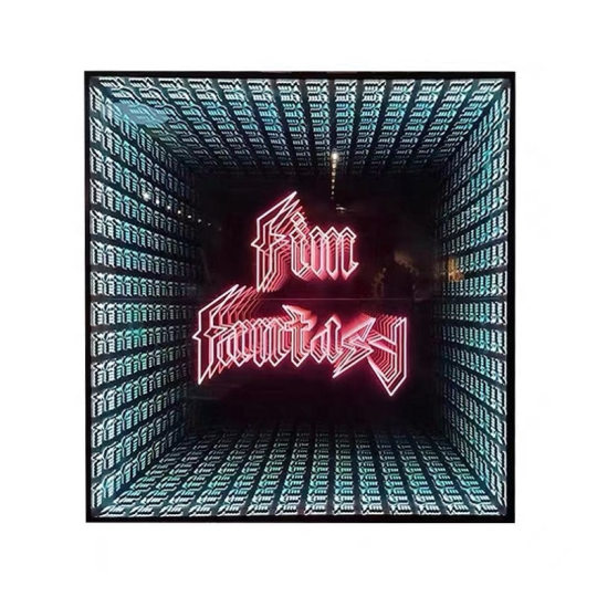Outdoor Wall holographic decorative painting 3D multi-layer mirror floor tile light led stage KTV advertising signboard magic color abyss mirror