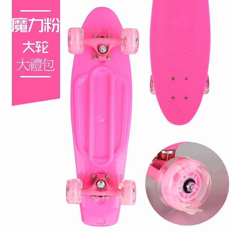 Pequeño tablero de pescado para niños adultos adolescentes 3 - 6 - 12 años principiantes de cuatro ruedas scooter profesional