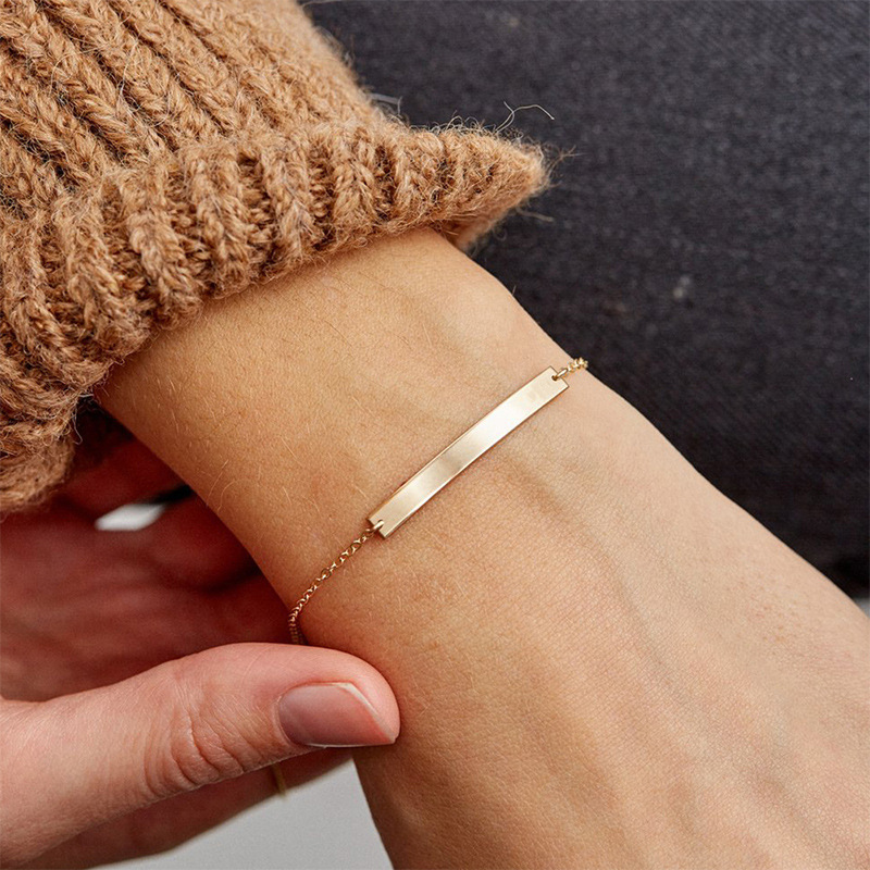 St.Delan European and American Stainless Steel Simple Personalized Bracelet Fashion Gold-Plated Accessories Bracelet Adjustable Bracelet St.Delan European and American Stainless Steel Simple Personalized Bracelet Fashion Gold-Plated Accessories Bracelet Adjustable Bracelet