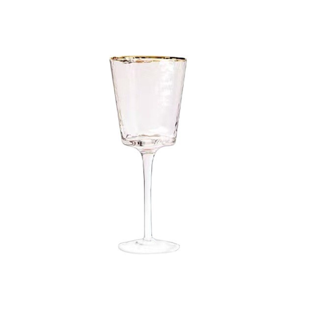 三角金边红酒杯套装家用高脚杯高颜值香槟杯高级感水晶白葡萄酒杯|undefined