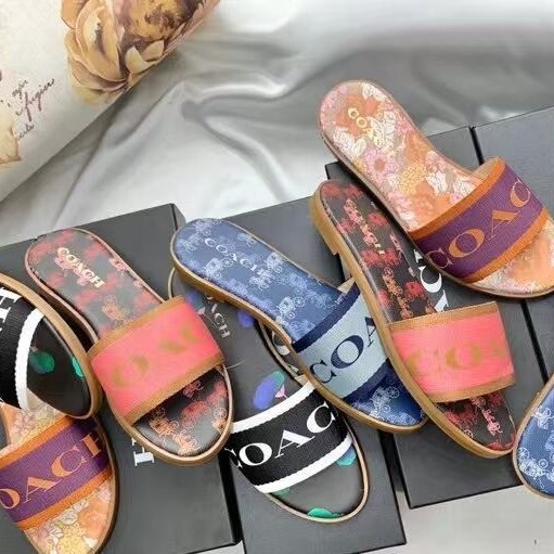 Cross-Border Foreign Trade Versatile Embroidered Letter Slippers for Women Summer Outer Wear Round Toe Flat Slippers Printed Beach Cross-Border Foreign Trade Versatile Embroidered Letter Slippers for Women Summer Outer Wear Round Toe Flat Slippers Printed Beach