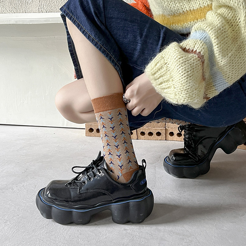 55g Weight Socks Classification Socks Lingerie Type Cotton Fabric Type A Pair Quantity Daily Occasion Comfort Function Multicolor Pattern Autumn&Winter Season Women's Gender Vacation, Simple Style Style Women's Vacation Simple Style Multicolor Cotton Crew Socks A Pair 21