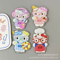 新款闪粉猫咪亚克力洞洞鞋扣diy变装ins甜酷少女心发卡头饰配件