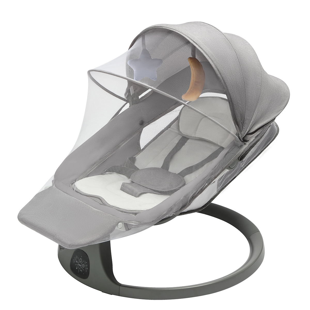 Silla mecedora inteligente para bebés, silla mecedora con pedal, silla mecedora eléctrica multifuncional, silla mecedora para bebés