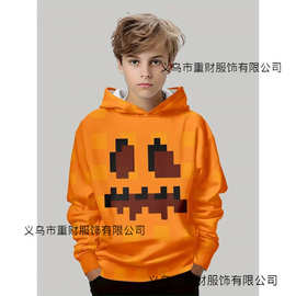 欧美跨境新款我的世界系列童装卫衣男 3D打印Minecraft系列套头衫