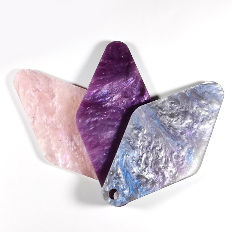 彩色亚克力板石头纹亚克力板珠光贝壳板云母有机玻璃板浇筑板厂家