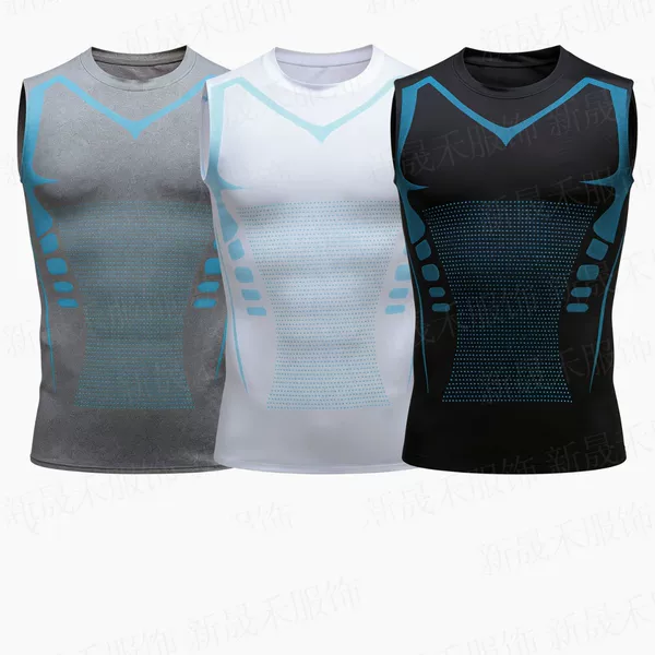 Quick-dry fitness vest for men, elastic and breathable, suitable for training, sports, sleeveless tight-fitting shirt for running and basketball