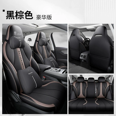 of BYD Qin plusdmi seat: Modelə uyğun (Original) oturacaq örtükləri - black-and-brown-deluxe-edition-qin-plus-all-inclusive-special-car