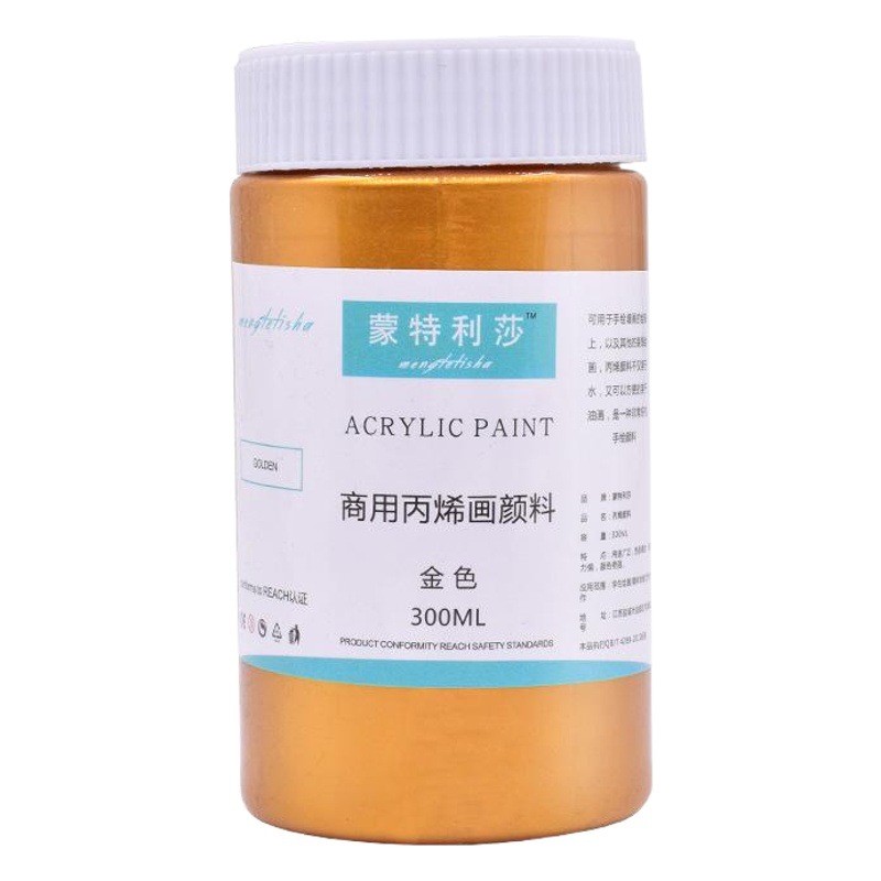 Montelissa Acrílico Pigmento 60/300ml Metal Oro Plata Cobre Gesto Muñeca Pegamento Pegamento Hecho a mano