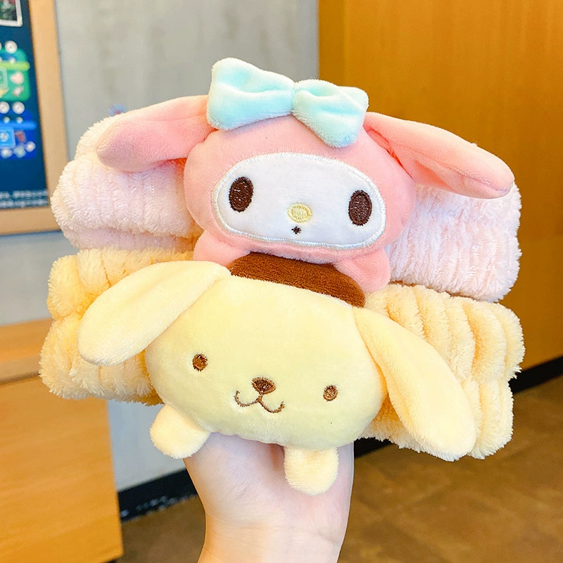 Sanrio, мультяшная кукла, нескользящая эластичная повязка на голову для мытья лица