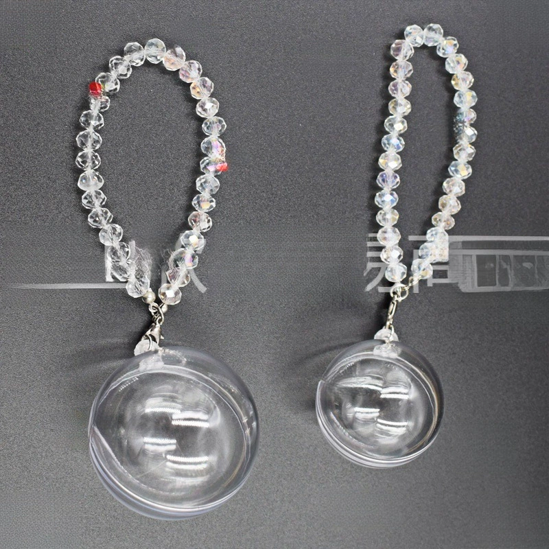 Брелок для ключей с вечным цветком, подвесной шар для автомобиля, акриловый прозрачный шар, жемчужная цепочка, подвеска с сохраненным цветком, набор материалов для DIY