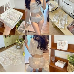 1693#森系浪漫小碎花甜梦裤中腰包臀无痕舒适女士三角内裤4条盒装