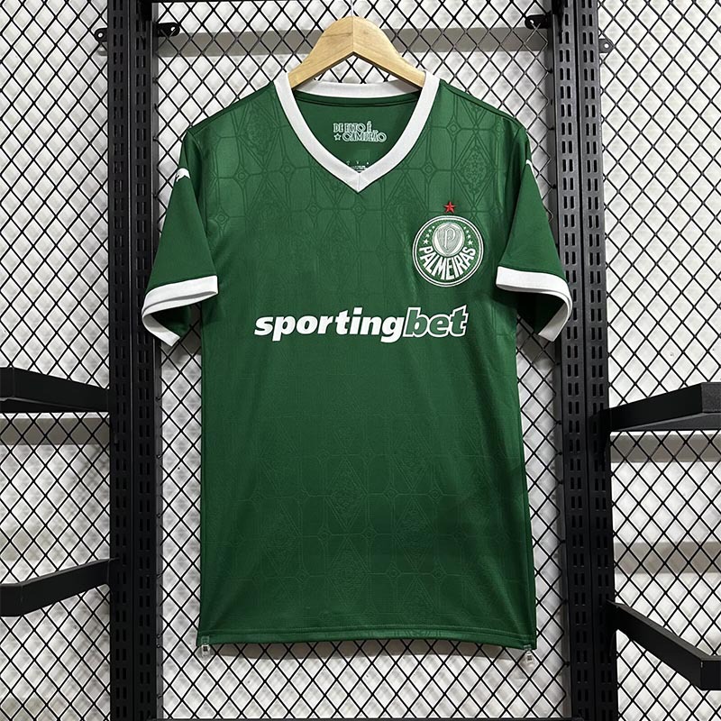 Camiseta de Fútbol del Palmeiras de Poliéster Personalizable y Manga Corta para Deportes
