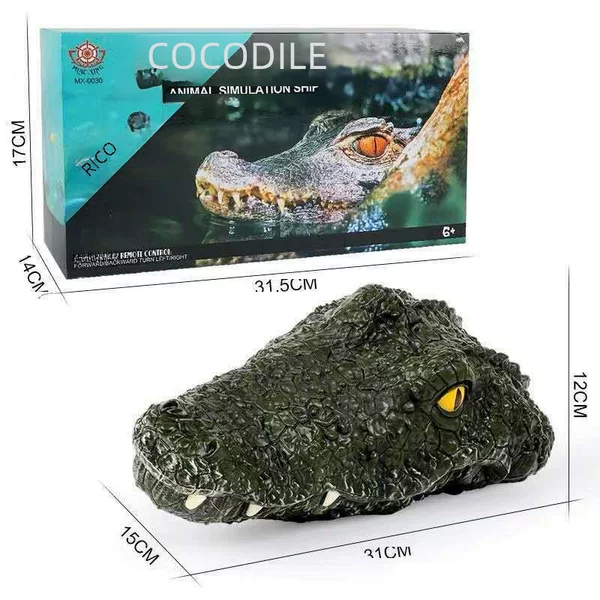 Amazon cross-border 2.4g simulation crocodile remote control boat speedboat children's electric toy