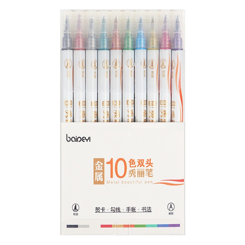 Xiuli pluma de color Diario pluma de acuarela marcador al por mayor pluma papelería pluma de cabeza suave caligrafía pluma copybook pluma