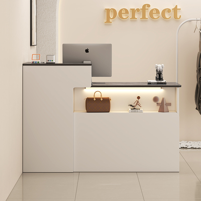 Bar Cashier Front Desk Clothing Store Women's Shop Small Counter Table Simple Modern Beauty Salon Table Reception Desk Bar Cashier Front Desk Clothing Store Women's Shop Small Counter Table Simple Modern Beauty Salon Table Reception Desk